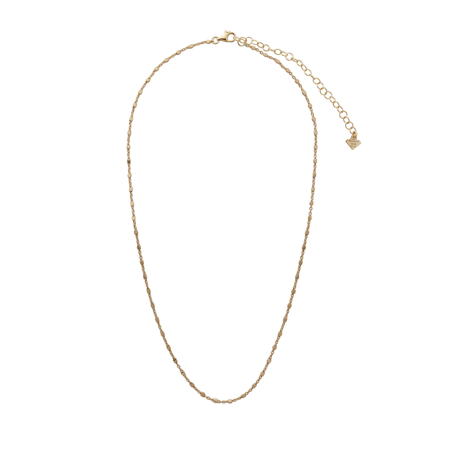 Girocollo da Donna Luminoso con Cubetti sulla Catenina, Semplice e Sottile, Molto Luminosa. Collana in Argento 925 Placcata Oro o Rodio.