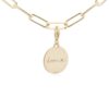 Bracciale con Moneta Oro e Scritta Love Incisa, in Argento 925. Cavigliera a Maglie Larghe con Ciondolo Pendente Dorata.